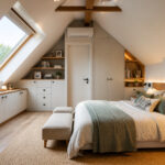 Chambre mansardee moderne et lumineuse