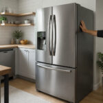Refrigerateur moderne en acier inoxydable