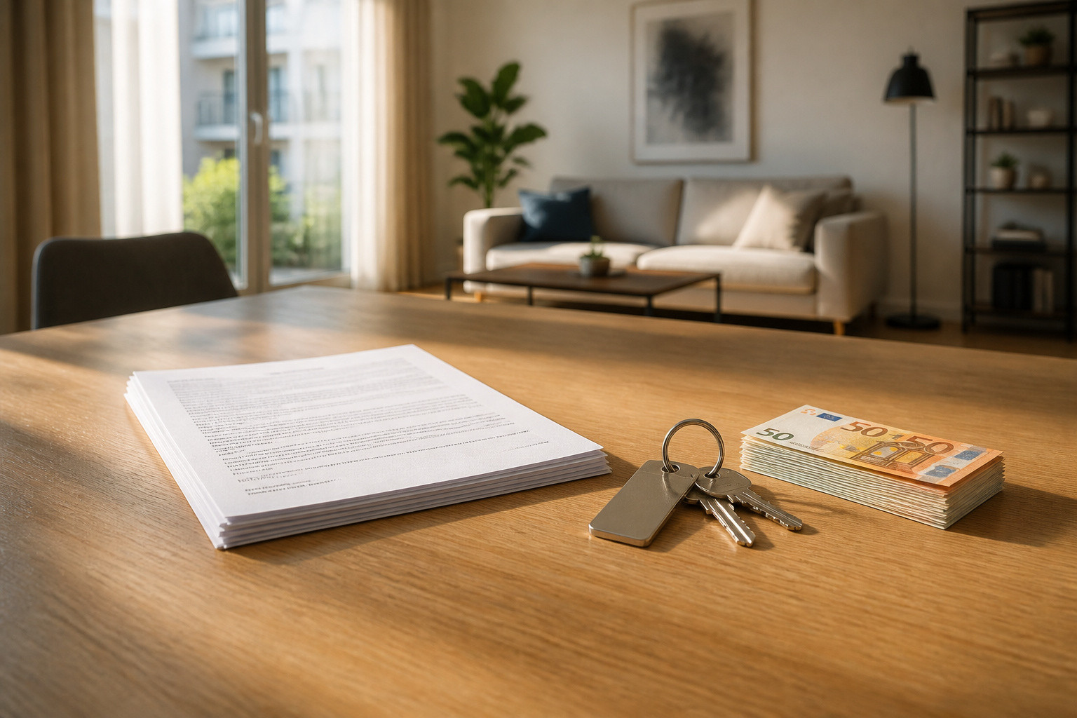 Contrat de location cles et argent