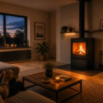 Salon cosy au coin du feu