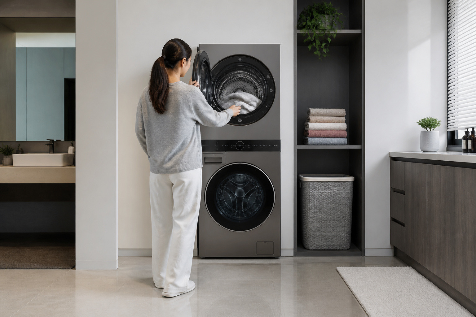 Lave linge sechant moderne et elegant
