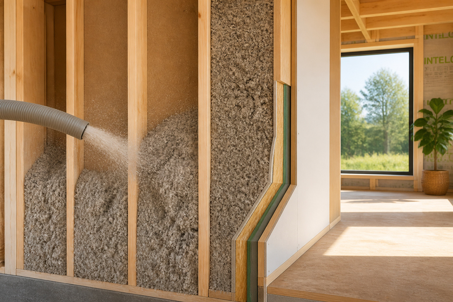 Isolation en ouate de cellulose