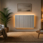 Radiateur moderne et chaleureux dans un salon