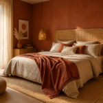 Chambre chaleureuse aux tons terreux