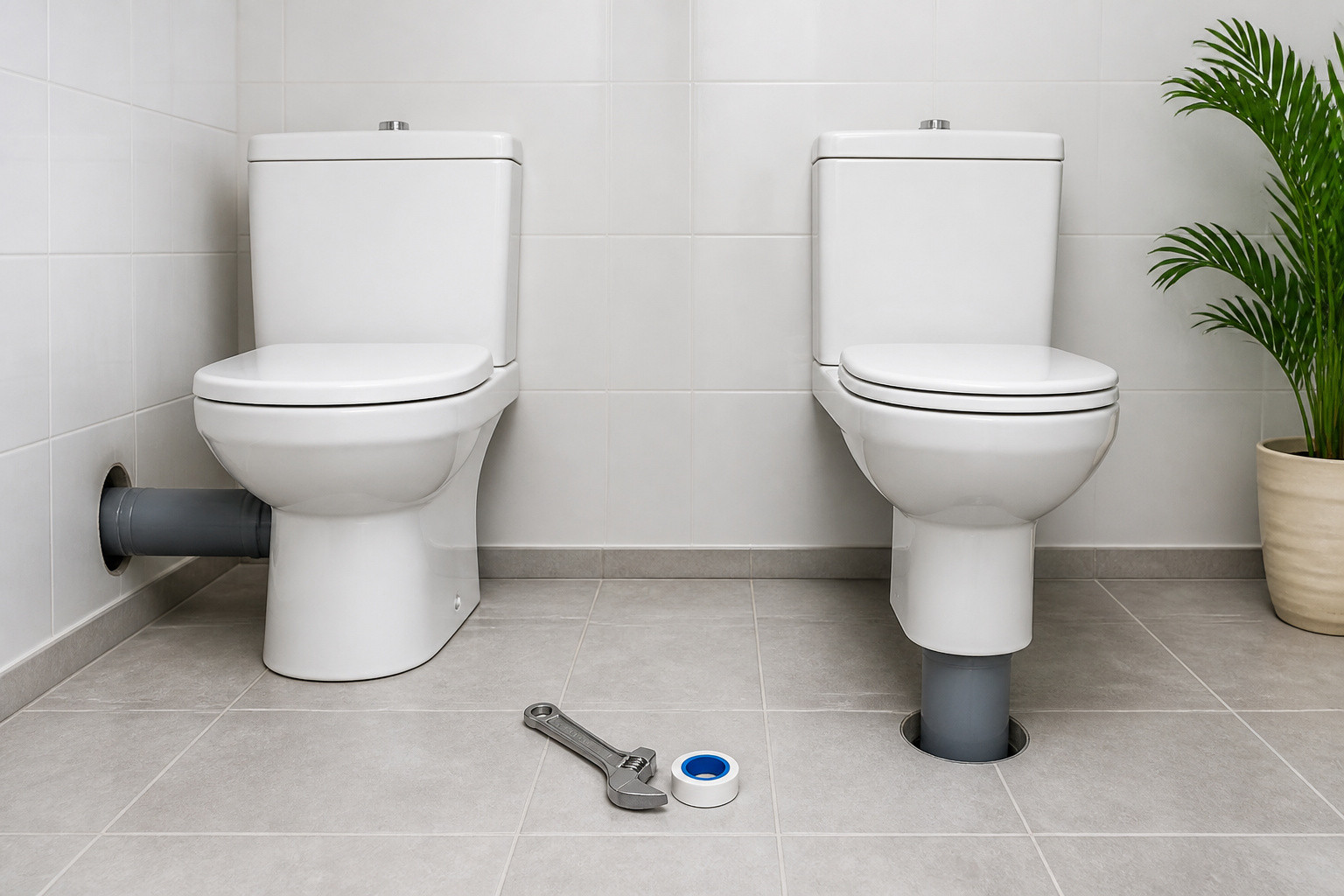 Comparaison des types devacuation des toilettes