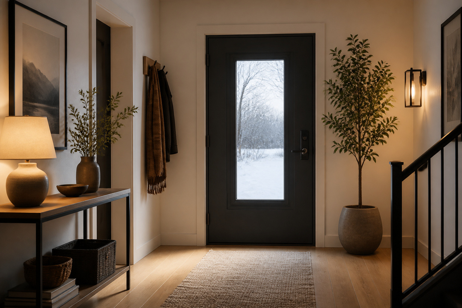 Porte dentree moderne et isolee
