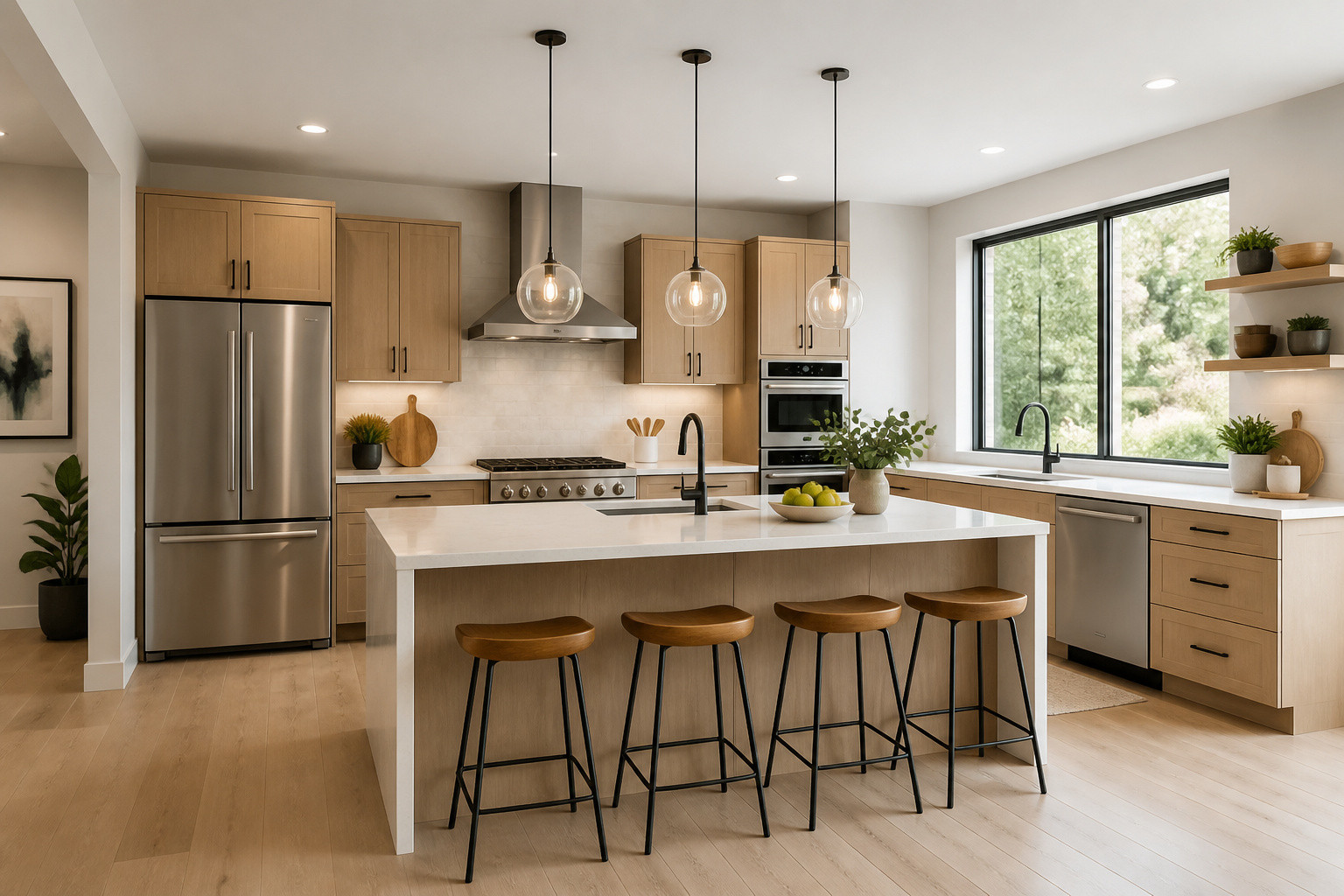 Cuisine moderne et lumineuse